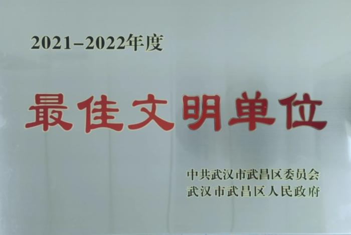 武昌區最佳文(wen)明單位榮譽獎牌(pai)